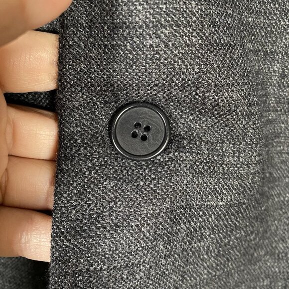 H&M x Freely Lanificio Comero Unstructured Sport Coat 41R Charcoal Patch Pocket - Picture 5 of 16